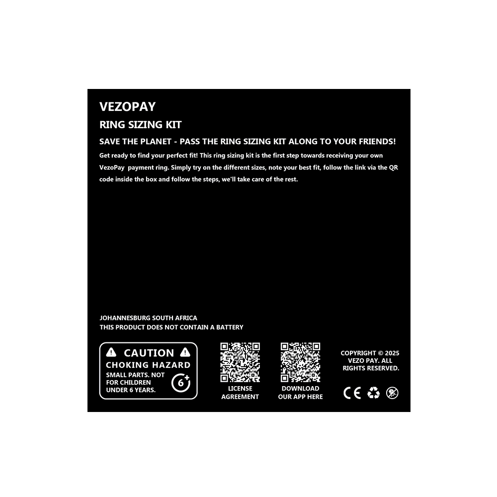 VezoPay Ring Sizing Kit